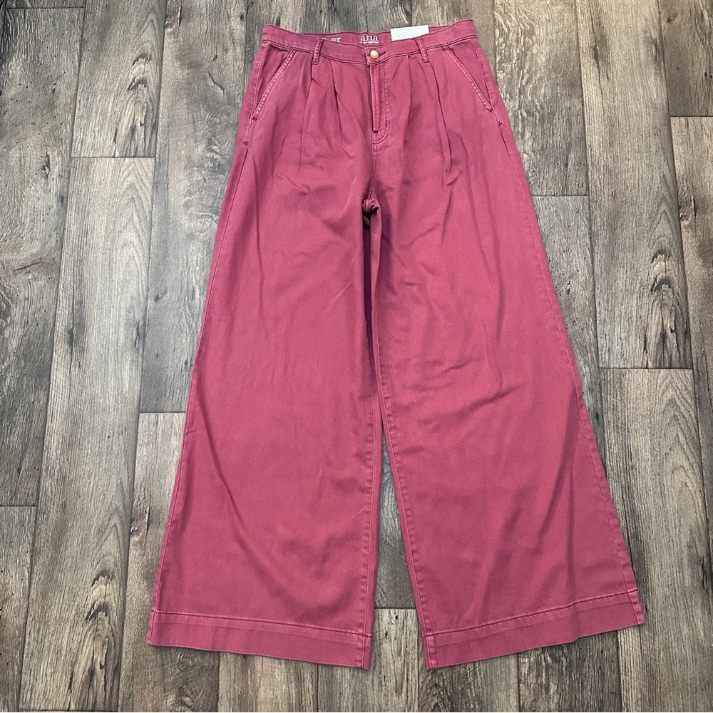 ana High Rise Wide Leg Pants Women’s Size 12 Hawthorne Rose
